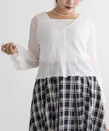 ベルスリーブシアーカーディガン