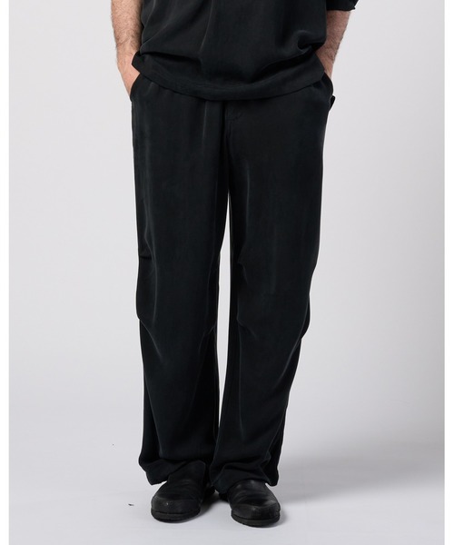 wjk（ダヴルジェイケイ）の「cupro vintage knee tuck easy pants（その他パンツ・メンズ・ブラック/ダークカーキ・X-LARGE/LARGE/MEDIUM/SMALL）」の19枚目の写真