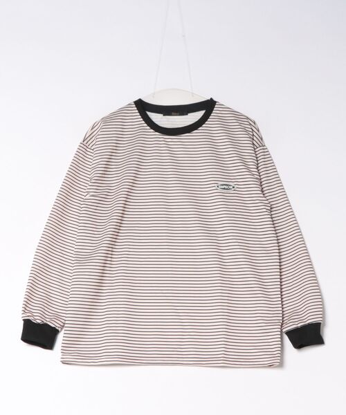 Ritzy（リッツィー）の「細ボーダー クルーネックロングスリーブ T シャツ（Tシャツ/カットソー・レディース・ホワイト/ブラック・M）」の11枚目の写真