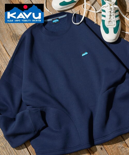 KAVU(カブー)の「KAVU/カブー 限定展開 KAVU×FREAK'S STORE / カブ― 別注 スピンドル クルーネック スウェット(スウェット・メンズ・グレイッシュベージュ/ネイビー/ブラック/アッシュグレー・SMALL/MEDIUM/LARGE)」の5枚目の写真