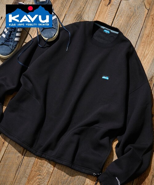 KAVU(カブー)の「KAVU/カブー 限定展開 KAVU×FREAK'S STORE / カブ― 別注 スピンドル クルーネック スウェット(スウェット・メンズ・グレイッシュベージュ/ネイビー/ブラック/アッシュグレー・SMALL/MEDIUM/LARGE)」の6枚目の写真