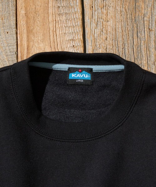 KAVU(カブー)の「KAVU/カブー 限定展開 KAVU×FREAK'S STORE / カブ― 別注 スピンドル クルーネック スウェット(スウェット・メンズ・グレイッシュベージュ/ネイビー/ブラック/アッシュグレー・SMALL/MEDIUM/LARGE)」の8枚目の写真