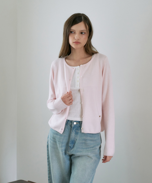 DEHEVE（デヘヴェ）の「ウールベーシッククロップカーディガン[ピンク]（カーディガン/ボレロ・レディース・PINK・OS）」の7枚目の写真
