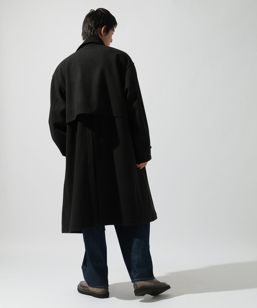 niko and...(ニコアンド)の「ウーリーテックフライヨークコート(ステンカラーコート・メンズ・ダークブラウン/ブラック・LARGE/MEDIUM)」の14枚目の写真