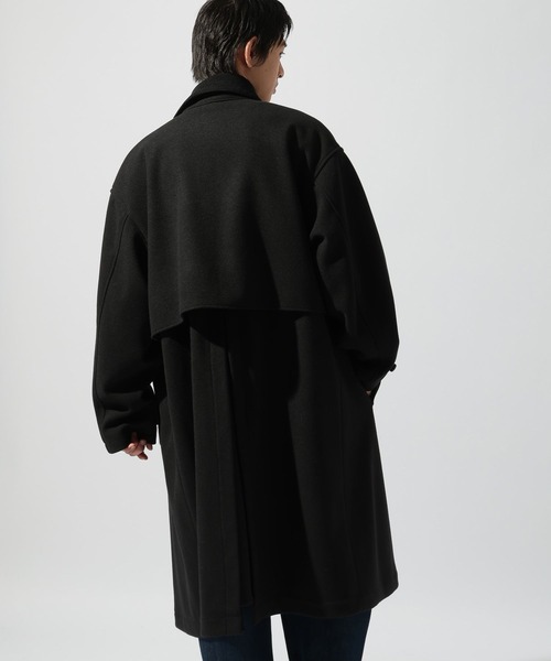 niko and...(ニコアンド)の「ウーリーテックフライヨークコート(ステンカラーコート・メンズ・ダークブラウン/ブラック・LARGE/MEDIUM)」の16枚目の写真