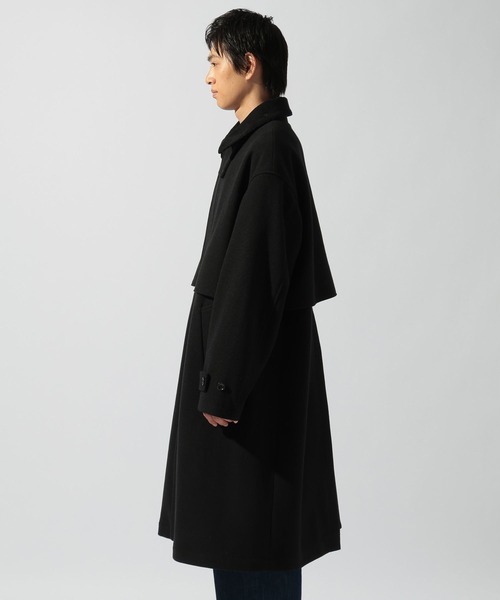 niko and...(ニコアンド)の「ウーリーテックフライヨークコート(ステンカラーコート・メンズ・ダークブラウン/ブラック・LARGE/MEDIUM)」の10枚目の写真