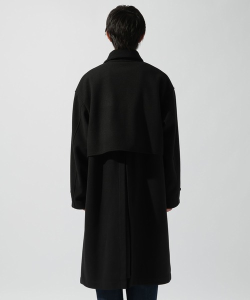 niko and...(ニコアンド)の「ウーリーテックフライヨークコート(ステンカラーコート・メンズ・ダークブラウン/ブラック・LARGE/MEDIUM)」の11枚目の写真