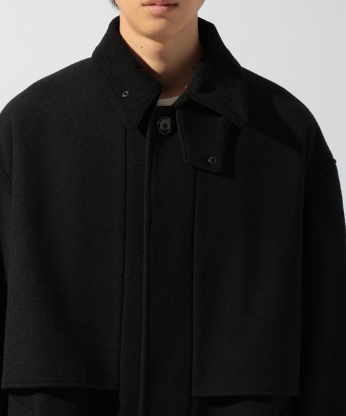 niko and...(ニコアンド)の「ウーリーテックフライヨークコート(ステンカラーコート・メンズ・ダークブラウン/ブラック・LARGE/MEDIUM)」の3枚目の写真