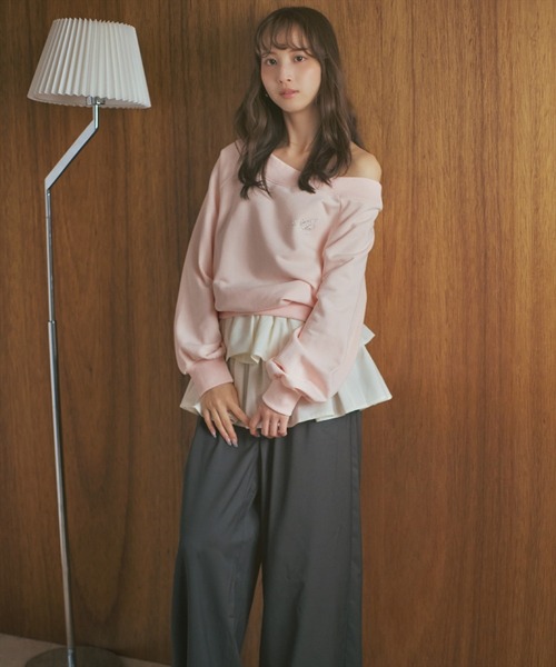 AND COUTURE(アンドクチュール)の「フリルミニスカートセットパンツ(その他パンツ・レディース・ブラック/チャコールグレー・SMALL/MEDIUM)」の6枚目の写真