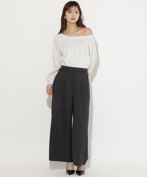AND COUTURE(アンドクチュール)の「フリルミニスカートセットパンツ(その他パンツ・レディース・ブラック/チャコールグレー・SMALL/MEDIUM)」の19枚目の写真