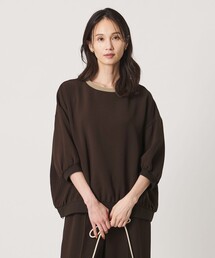 COMFY ７分袖 プルオーバー ブラウス ‐ウォッシャブル 防汚 UVカット‐