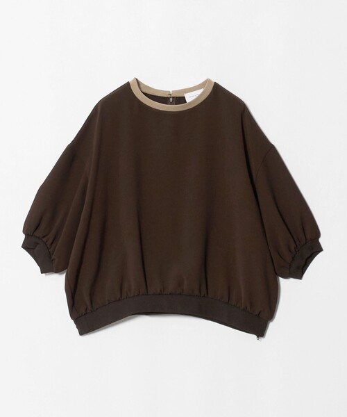 UNITED ARROWS（ユナイテッドアローズ）の「COMFY ７分袖 プルオーバー ブラウス ‐ウォッシャブル 防汚 UVカット‐（シャツ/ブラウス・レディース・ブラック/ダークブラウン・FREE）」の11枚目の写真