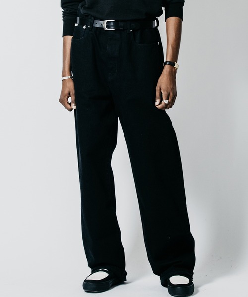 CRIMIE(クライミー)の「BORN FREE WIDE LUXURY SELVEDGE ONE WASH JEANS - BLACK MADE IN JAPAN(デニムパンツ・メンズ・ブラック・XXL/XL/L/M/S)」の8枚目の写真