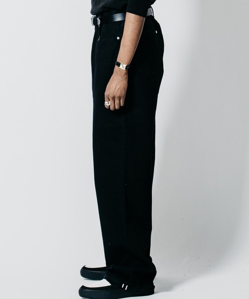 CRIMIE(クライミー)の「BORN FREE WIDE LUXURY SELVEDGE ONE WASH JEANS - BLACK MADE IN JAPAN(デニムパンツ・メンズ・ブラック・XXL/XL/L/M/S)」の9枚目の写真