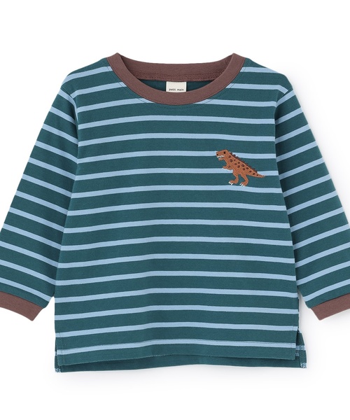 petit main(プティマイン)の「【WEB別注カラーあり】【プティプラ】BOYS長袖Tシャツ(Tシャツ/カットソー・キッズ・カラフル/クリーム/ブルー/レッド/モカ/オートミール/グリーン/キナリ/ダークブラウン・120cm/110cm/100cm/90cm/80cm)」の19枚目の写真