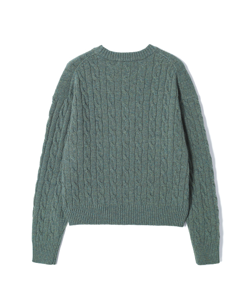 ADHOC（アドホック）の「レディース ラウンドネック ケーブルニット (LT-KHAKI) (HCALKA7)（ニット/セーター・レディース・その他・FREE）」の2枚目の写真