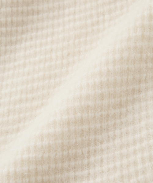 PULP/417EDIFICE(パルプフォーワンセブンエディフィス)の「MOHAIR MIX KNIT ZIPUP HOODIE WAFFLE(カーディガン/ボレロ・メンズ・パープル/ホワイト・1/2)」の8枚目の写真