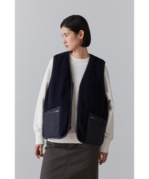 LAVENHAM × YLEVE / REVERSIBLE ZIP FRONT GILET