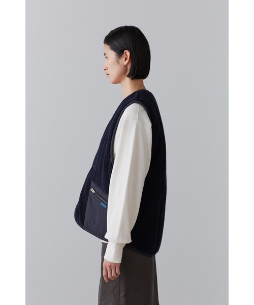 YLEVE(イレーヴ)の「LAVENHAM × YLEVE / REVERSIBLE ZIP FRONT GILET(ブルゾン・レディース・ネイビー・1)」の11枚目の写真