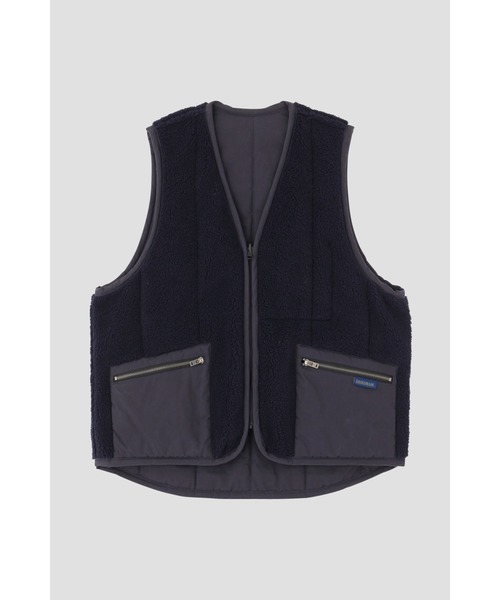 YLEVE(イレーヴ)の「LAVENHAM × YLEVE / REVERSIBLE ZIP FRONT GILET(ブルゾン・レディース・ネイビー・1)」の13枚目の写真