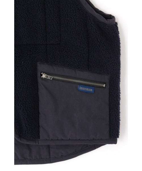 YLEVE(イレーヴ)の「LAVENHAM × YLEVE / REVERSIBLE ZIP FRONT GILET(ブルゾン・レディース・ネイビー・1)」の8枚目の写真