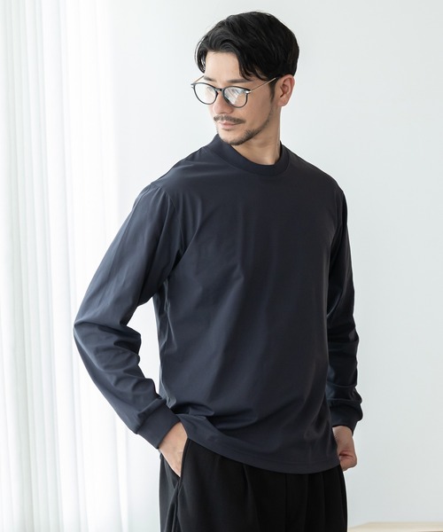 phiten(ファイテン)の「【phiten × BTZ TOKYO】軽量・通気 モックネック長袖Tシャツ(Tシャツ/カットソー・メンズ・ホワイト/ブラック/チャコールグレー・S/M/LL/L/3L)」の3枚目の写真