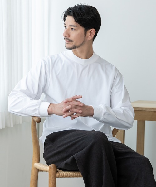 phiten(ファイテン)の「【phiten × BTZ TOKYO】軽量・通気 モックネック長袖Tシャツ(Tシャツ/カットソー・メンズ・ホワイト/ブラック/チャコールグレー・S/M/LL/L/3L)」の4枚目の写真