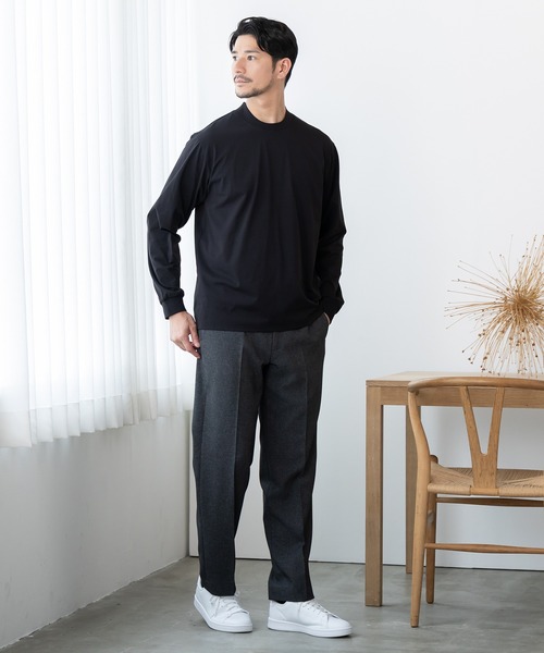 phiten(ファイテン)の「【phiten × BTZ TOKYO】軽量・通気 モックネック長袖Tシャツ(Tシャツ/カットソー・メンズ・ホワイト/ブラック/チャコールグレー・S/M/LL/L/3L)」の10枚目の写真