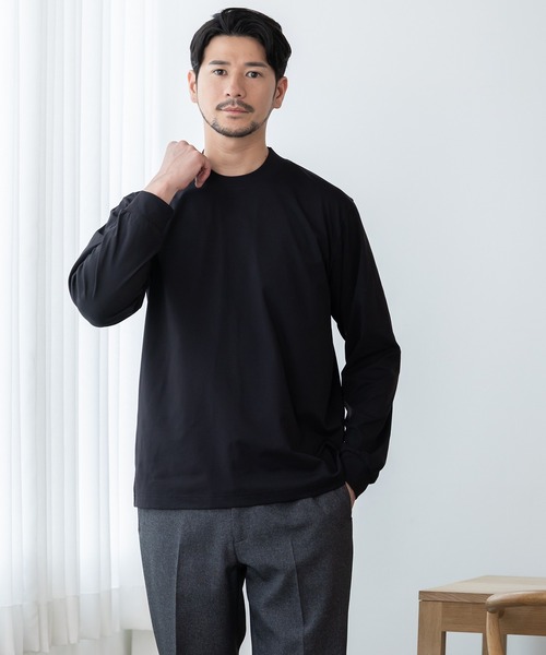 phiten(ファイテン)の「【phiten × BTZ TOKYO】軽量・通気 モックネック長袖Tシャツ(Tシャツ/カットソー・メンズ・ホワイト/ブラック/チャコールグレー・S/M/LL/L/3L)」の11枚目の写真