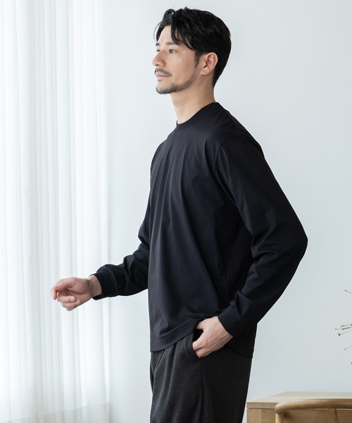 phiten(ファイテン)の「【phiten × BTZ TOKYO】軽量・通気 モックネック長袖Tシャツ(Tシャツ/カットソー・メンズ・ホワイト/ブラック/チャコールグレー・S/M/LL/L/3L)」の13枚目の写真