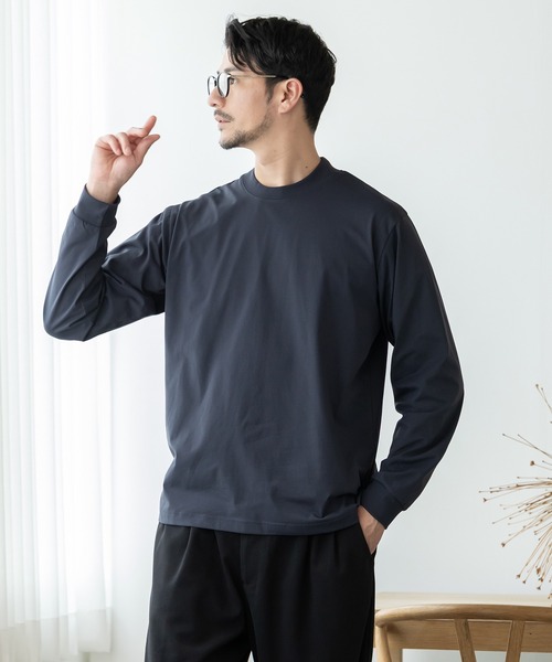 phiten(ファイテン)の「【phiten × BTZ TOKYO】軽量・通気 モックネック長袖Tシャツ(Tシャツ/カットソー・メンズ・ホワイト/ブラック/チャコールグレー・S/M/LL/L/3L)」の20枚目の写真