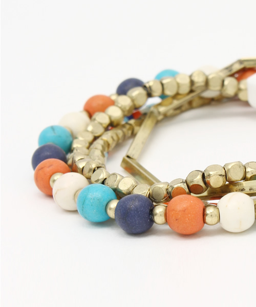 GLOBAL WORK（グローバルワーク）の「セットビーズゴムブレス/714098（ブレスレット・レディース・ブルー/ホワイト/その他1・FREE）」の4枚目の写真