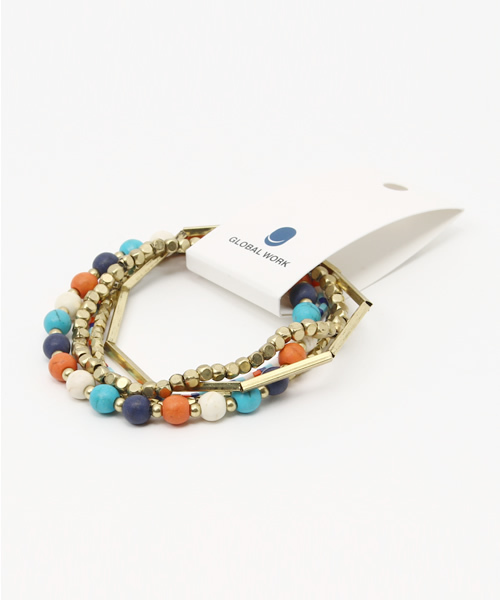 GLOBAL WORK（グローバルワーク）の「セットビーズゴムブレス/714098（ブレスレット・レディース・ブルー/ホワイト/その他1・FREE）」の8枚目の写真