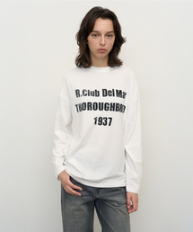 DEL MAR（デルマー）の「Wヘリテージ セミオーバーサイズ ロングスリーブ - ホワイト（Tシャツ/カットソー）」