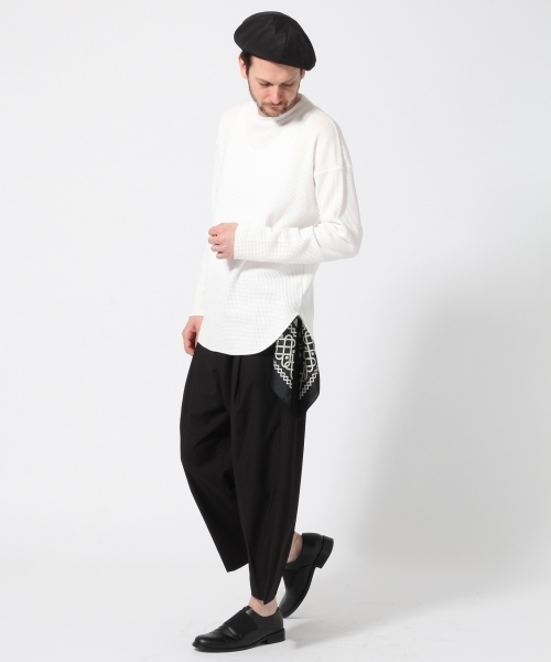 HARE(ハレ)の「ワッフルカットソー(HARE)(Tシャツ/カットソー・メンズ・ブラック/オフホワイト/グレー/ピンク・MEDIUM/SMALL)」の5枚目の写真