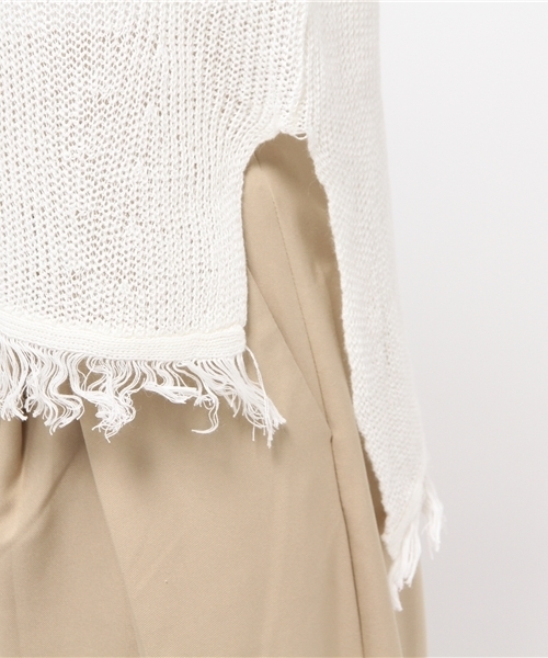 ROPE' PICNIC(ロペピクニック)の「ラミーコットンニットベスト(ベスト・レディース・ブラック/ホワイト/ダークブラウン・38)」の8枚目の写真