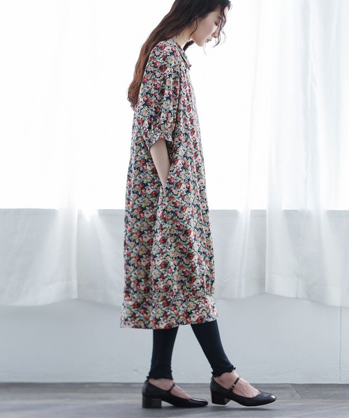 somari imagination（ソマリ イマジネーション）の「アンティークフラワーシャツワンピース（シャツワンピース・レディース・レッド系その他・FREE）」の9枚目の写真