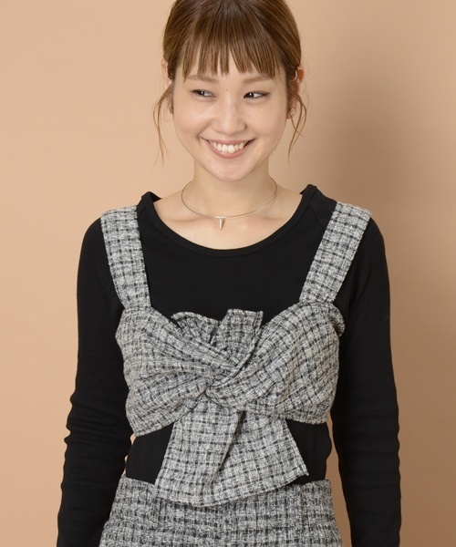 mystic（ミスティック）の「ビスチェロンTセット（Tシャツ/カットソー