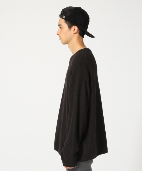 RAGEBLUE（レイジブルー）の「【発熱素材】ドロップショルダーニットクルー/734975（ニット/セーター・メンズ・ネイビー/グレー系その他/オリーブ/ブラック・MEDIUM/LARGE）」の6枚目の写真