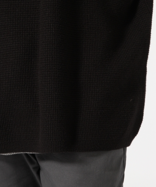 RAGEBLUE（レイジブルー）の「【発熱素材】ドロップショルダーニットクルー/734975（ニット/セーター・メンズ・ネイビー/グレー系その他/オリーブ/ブラック・MEDIUM/LARGE）」の12枚目の写真