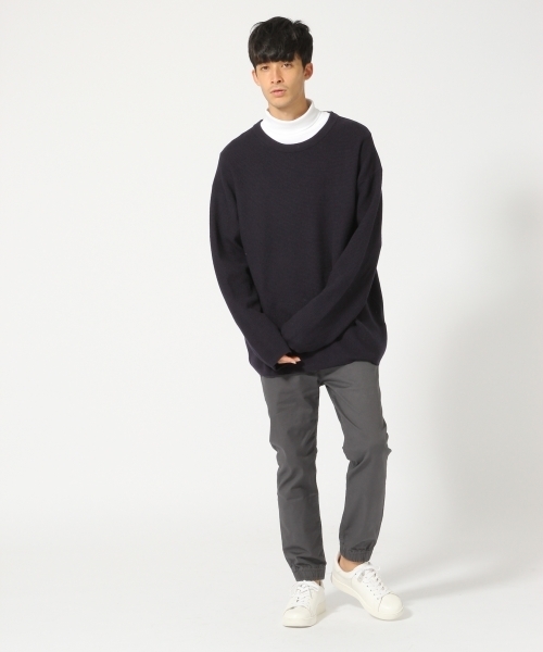 RAGEBLUE（レイジブルー）の「【発熱素材】ドロップショルダーニットクルー/734975（ニット/セーター・メンズ・ネイビー/グレー系その他/オリーブ/ブラック・MEDIUM/LARGE）」の19枚目の写真