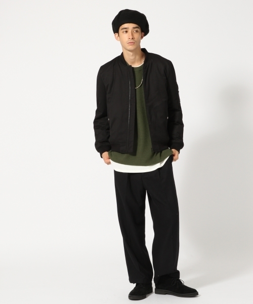 RAGEBLUE（レイジブルー）の「【発熱素材】ドロップショルダーニットクルー/734975（ニット/セーター・メンズ・ネイビー/グレー系その他/オリーブ/ブラック・MEDIUM/LARGE）」の22枚目の写真