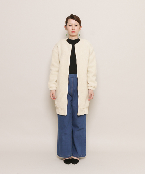 SENSE OF PLACE by URBAN RESEARCH（センスオブプレイスバイアーバンリサーチ）の「ロングボアブルゾン（ブルゾン・レディース・ネイビー/ブラック/オフホワイト・FREE）」の21枚目の写真