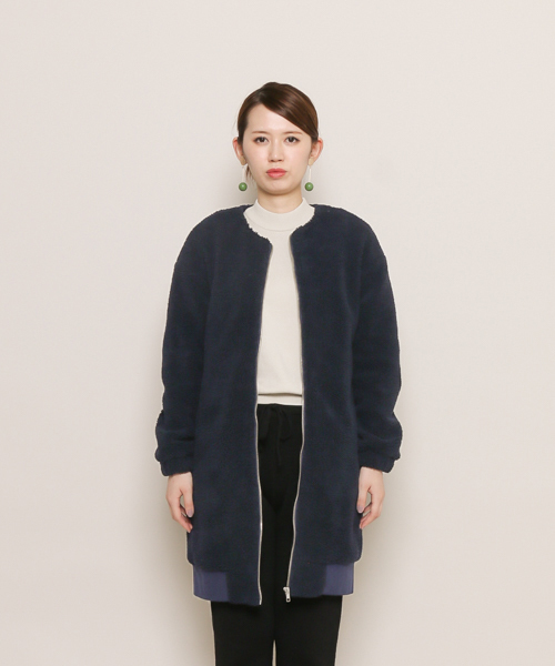 SENSE OF PLACE by URBAN RESEARCH（センスオブプレイスバイアーバンリサーチ）の「ロングボアブルゾン（ブルゾン・レディース・ネイビー/ブラック/オフホワイト・FREE）」の15枚目の写真