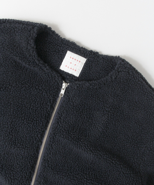 SENSE OF PLACE by URBAN RESEARCH（センスオブプレイスバイアーバンリサーチ）の「ロングボアブルゾン（ブルゾン・レディース・ネイビー/ブラック/オフホワイト・FREE）」の9枚目の写真