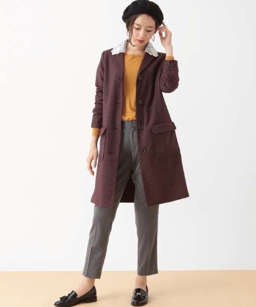 earth music&ecology（アースミュージックアンドエコロジー）の「【2016Autumn】ミニスカラップニットプルオーバー（ニット/セーター・レディース・マスタード/ネイビー/アイボリー/ライトグレー/ピンク/ダークグリーン・S/M）」の15枚目の写真