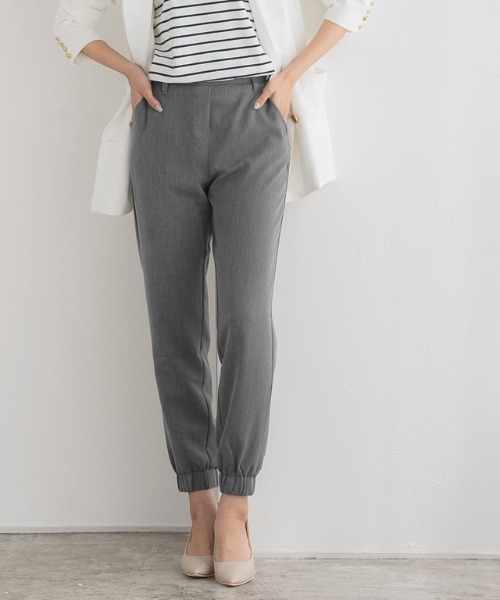 Pierrot（ピエロ）の「選べるS-Lサイズ展開◎高見え素材ジョガーパンツ（その他パンツ・レディース・ブラック/グレイッシュベージュ/ピンクベージュ/チャコール/ベージュ/ネイビー/ストライプ/グレー/ライトカーキ/スモークピンク・S/M/L）」の17枚目の写真