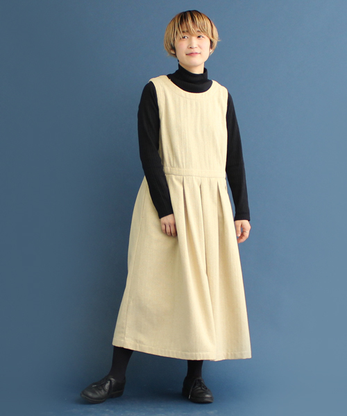 Par Ici パーリッシィ の ウールヘリンボンノースリワンピース ワンピース Wear