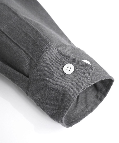 MONO-MART（モノマート）の「ブライトレーヨンL/Sリラックスオープンカラーシャツ(MONO-MART)（シャツ/ブラウス・メンズ・ネイビー/ベージュ/ブラック/グレー/カーキ・FREE）」の11枚目の写真