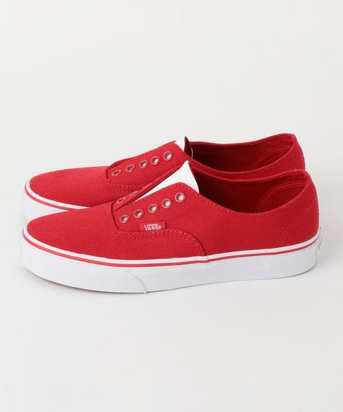 VANS（バンズ）の「【国内exclusive】＜VANS（バンズ）＞AUTHENTIC オーセンティックスリッポン（スリッポン・レディース・レッド/オフホワイト/ダークグレー・6h/5/4h/5h/6）」の10枚目の写真